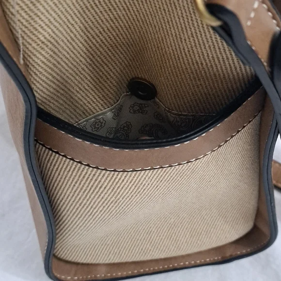 Simply Noelle Camel Brown Vegan Leather and Canvas - Picture 10 of 16